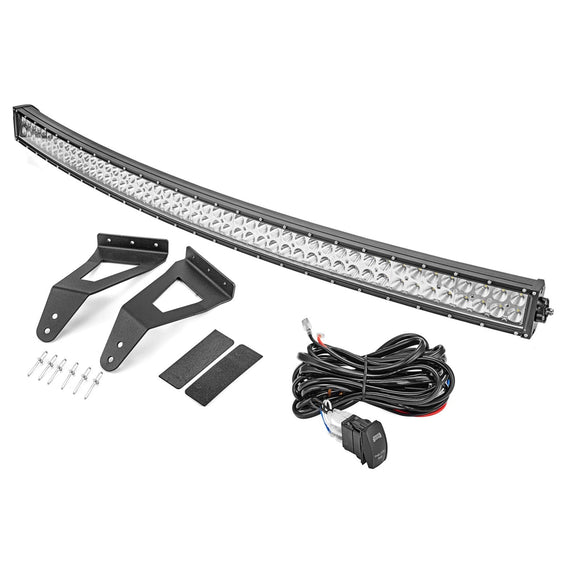 2004 - 2018 Ford F150 Roof 52" Curved LED Light Bar Brackets Wire Kit - WeiSen - ZT004 - A - L13 - W2