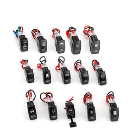 Ford Jeep Dodge Ram UTV OFF ROAD Boat Universal LED Light Control Rocker Switch Button - Weisen - WI100