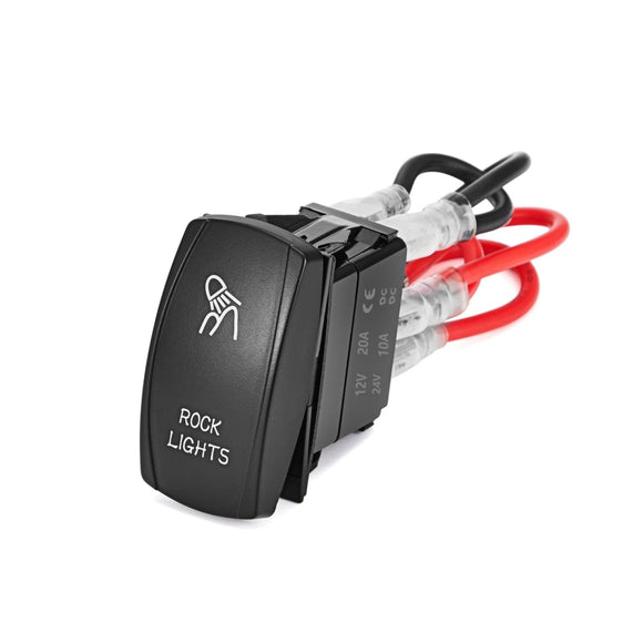 Ford Jeep Dodge Ram UTV OFF ROAD Boat Universal LED Light Control Rocker Switch Button - Weisen - WI111