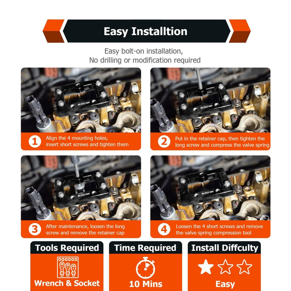 Ford Mustang GT Explorer F - series 4.6L and 5.4L 3 Valve Engines Valve Spring Compressor Tool Kit - WeiSen - 70801010