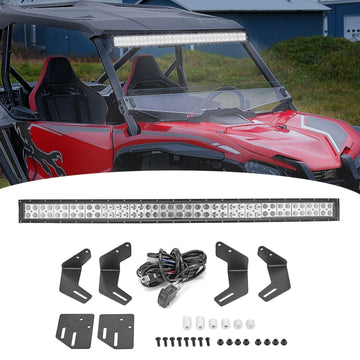 Honda Talon 1000X 1000R Roof 42" Curved LED Light Bar Bracket Wire Kit - WeiSen - 80101024+LED009 - A