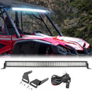 2019 - 2024 Honda Talon 1000X 1000R Upper Windshield 42" Curved LED Light Bar Bracket Kit - WeiSen - 80101026+LED009 - A