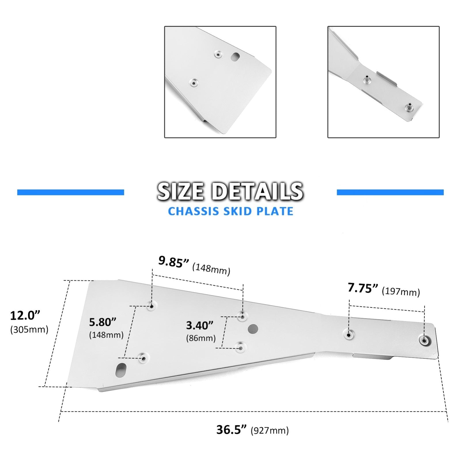 Honda TRX400EX TRX400X ATV Full Frame Engine Skid Glide Plate - Weisen