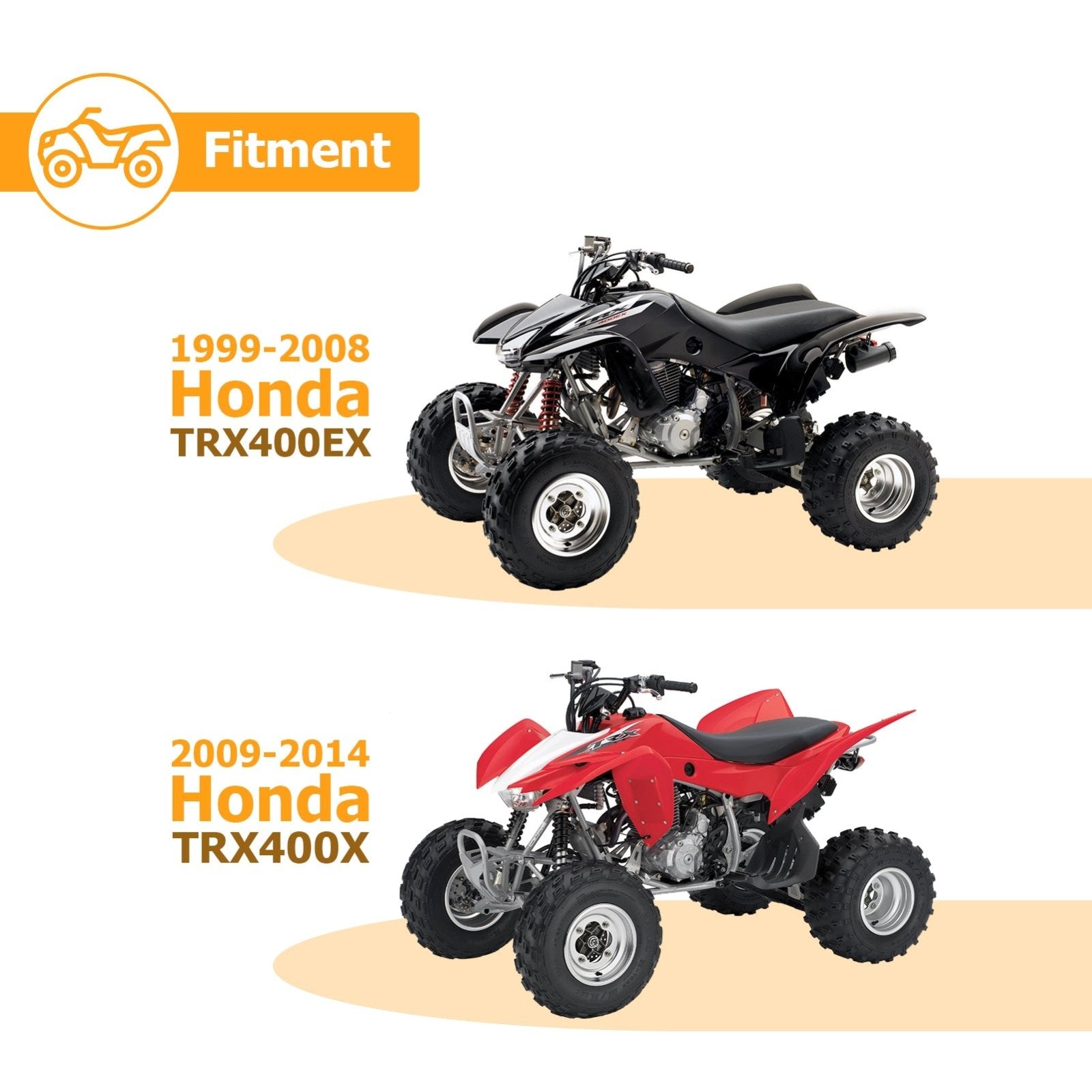 Honda TRX400EX TRX400X ATV Heavy Duty Chrome Swing Arm Skid Plate - Weisen