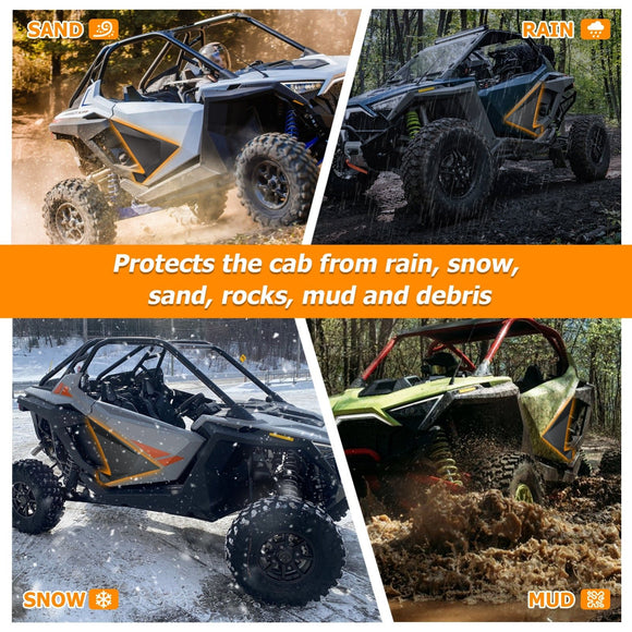 Injection Molded Lower Half Door for 2020+ Polairs RZR PRO XP TUBOR R PRO R 2 Seats Replacement Part Number: 2883765 - WeiSen - 80307010