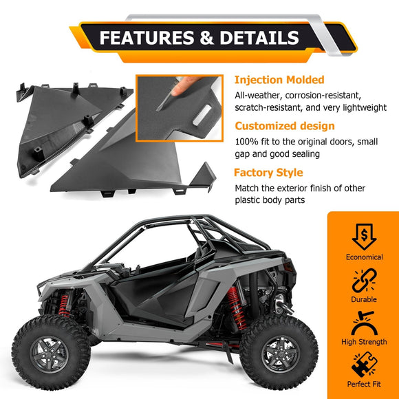 Injection Molded Lower Half Door for 2020+ Polairs RZR PRO XP TUBOR R PRO R 2 Seats Replacement Part Number: 2883765 - WeiSen - 80307010