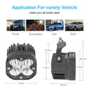 Jeep Cherokee XJ & Comanche MJ A - Pillar Hood Hinge LED Work Light Pod Mounts Kit - WeiSen - 70104032+70201006+WI001