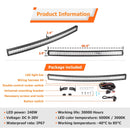 Jeep Ford Toyota UTV ATV 42" Dual Rows Curved LED Light Bar W/ Wiring Harness Kit | Amber White & Strobe Modes - WeiSen - 70202020