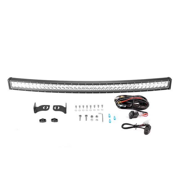 Jeep Ford Toyota UTV ATV 42" Dual Rows Curved LED Light Bar W/ Wiring Harness Kit | Amber White & Strobe Modes - WeiSen - 70202020