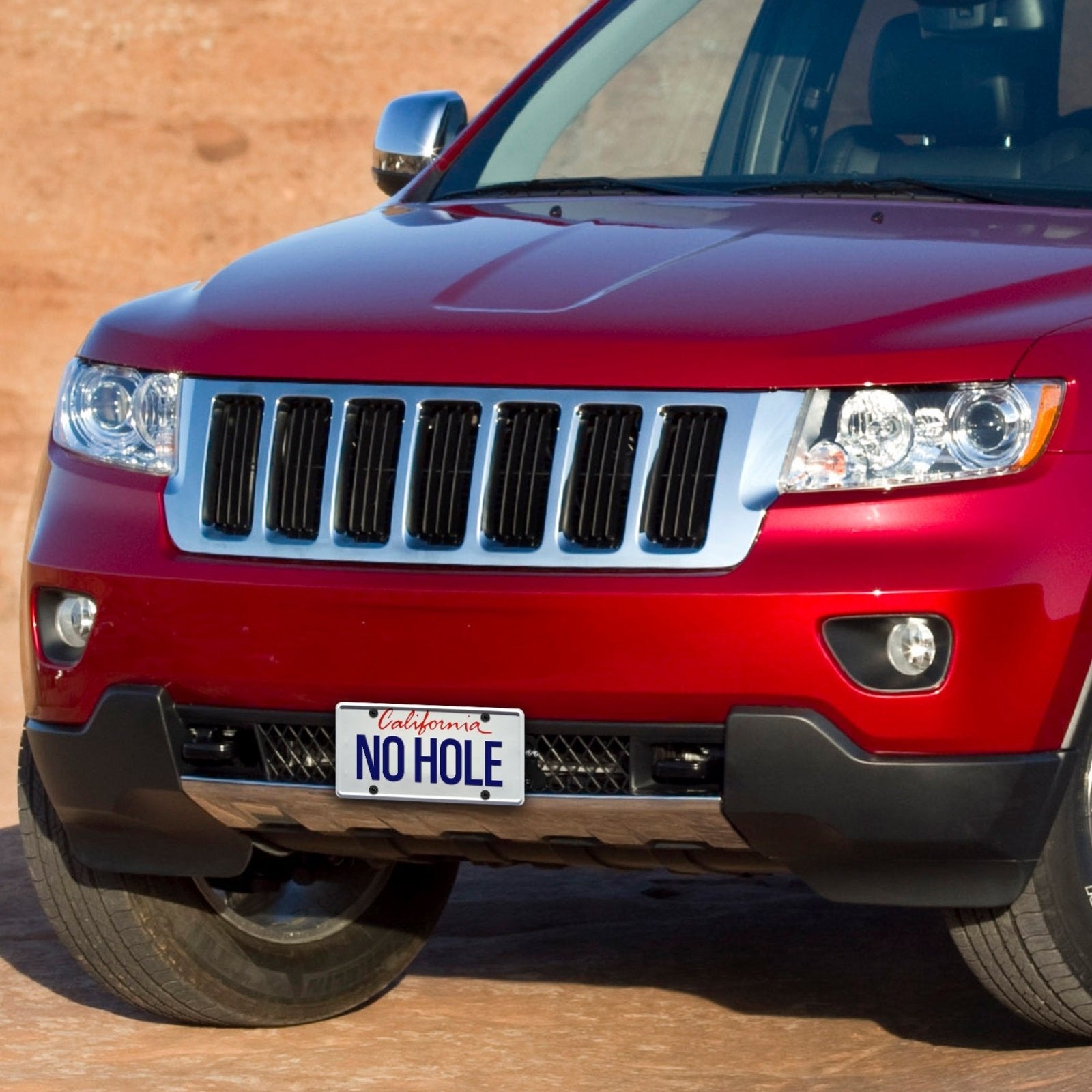 Jeep Grand Cherokee No Drill Bolt-On Aluminum Grille License Plate - Weisen