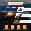 SUV Toyota Honda Hyundai KIA 4PCS Universal Single Row 16LEDs Amber White Emergency Hazard Warning Strobe Lights Kit - WeiSen - 70207003