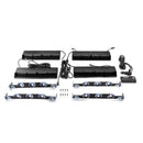 SUV Toyota Honda Hyundai KIA 4PCS Universal Single Row 16LEDs Amber White Emergency Hazard Warning Strobe Lights Kit - WeiSen - 70207003