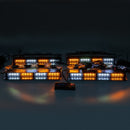 SUV Toyota Honda Hyundai KIA 4PCS Universal Single Row 16LEDs Amber White Emergency Hazard Warning Strobe Lights Kit - WeiSen - 70207003