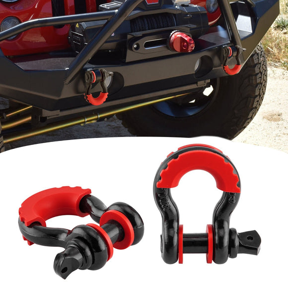 Jeep Truck Dodge Ram Off Road Universal Heavy Duty 3/4" Shackles D Ring Isolators Washer Kit - WeiSen - 70304013