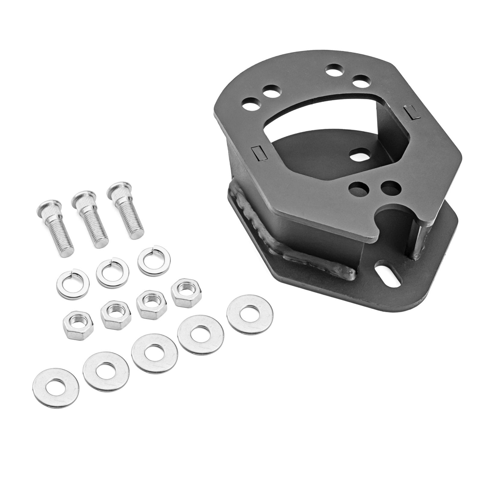 Jeep Wrangler JK TJ YJ Black CNC Steel Spare Tire Carrier Spacer Kit (Up to 33" Tires) - Weisen