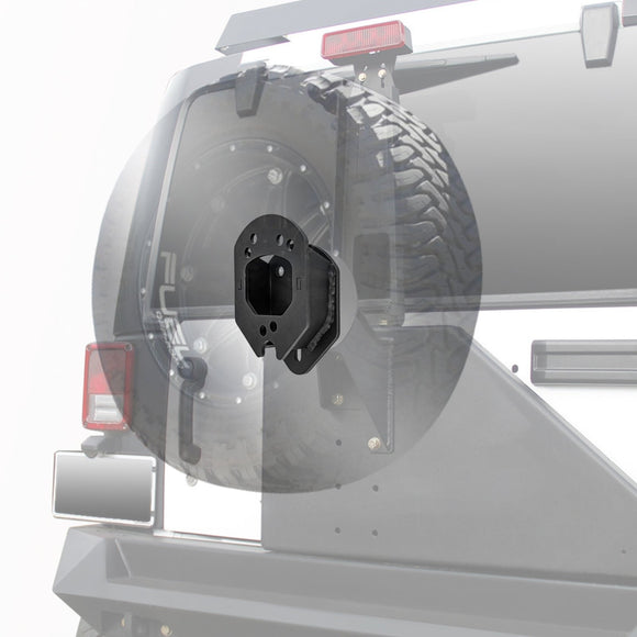 Jeep Wrangler JK TJ YJ Black CNC Steel Spare Tire Carrier Spacer Kit (Up to 33" Tires) - WeiSen - 70120002