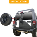 Jeep Wrangler JK TJ YJ Black CNC Steel Spare Tire Carrier Spacer Kit (Up to 33" Tires) - WeiSen - 70120002