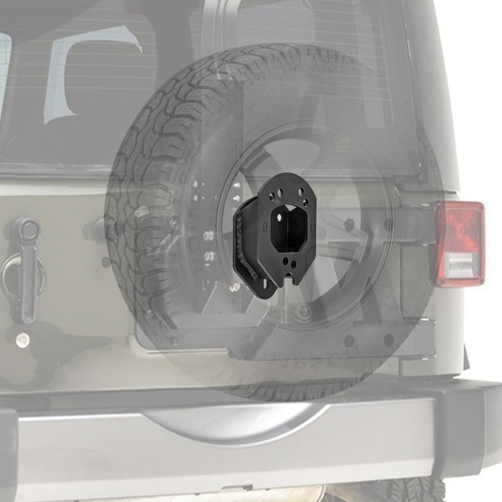 Jeep Wrangler JK TJ YJ Black CNC Steel Spare Tire Carrier Spacer Kit (Up to 33" Tires) - Weisen