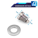 Kawasaki KX250 KX100 KX65 Solid Steel M10 x 1.50mm Magnetic Transmission Drain Plug - WeiSen - 70311003