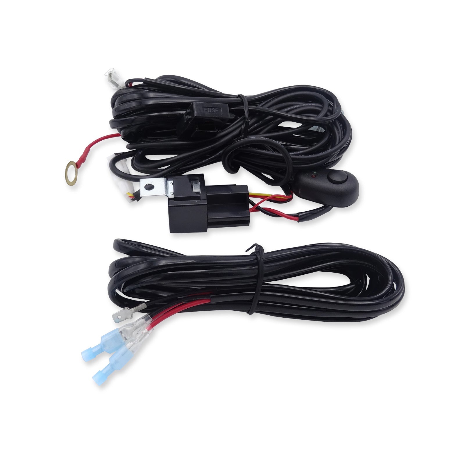 LED Lights 11.5ft Wiring Harness w/ Switch Power On/Off Relay Fuse - WeiSen - WI005 - C