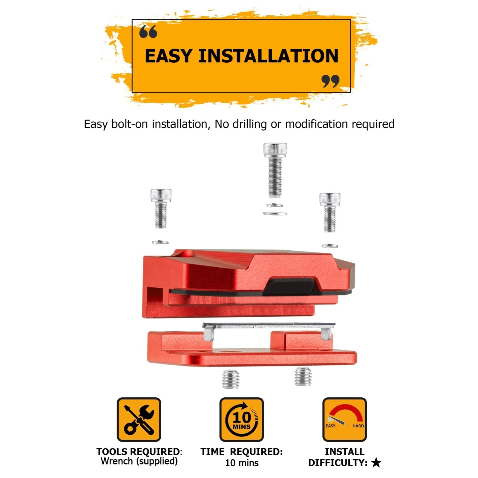 No drilling Universal Hood LED Work Light Pods Mount Brackets Clamp - Weisen