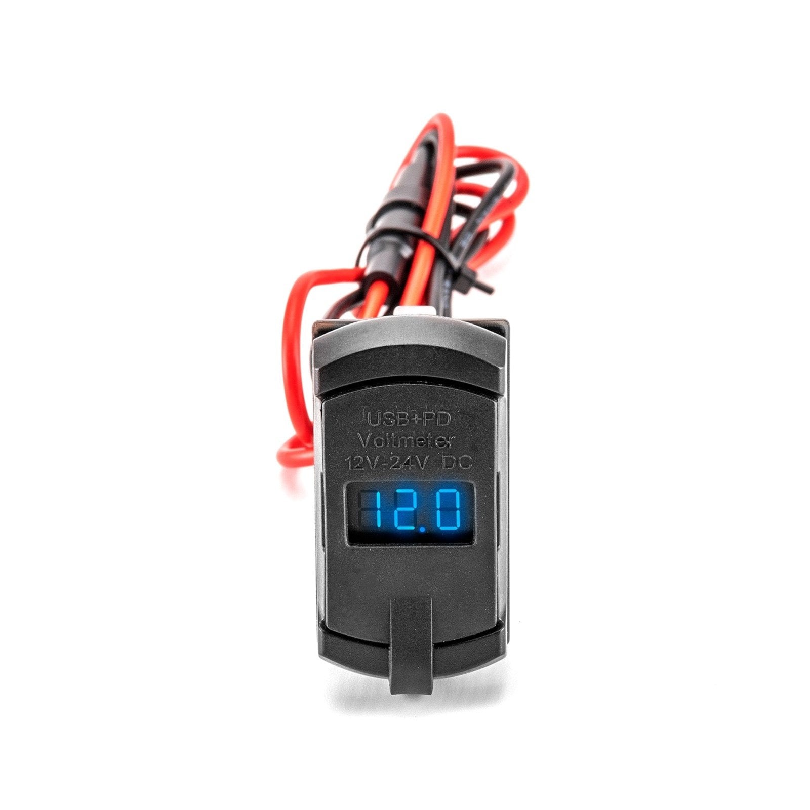 Off-road SUV ATV UTV SB Rocker Switch 12v Dual USB Charger/Outlet USB C w/ LED Voltmeter Display - Weisen