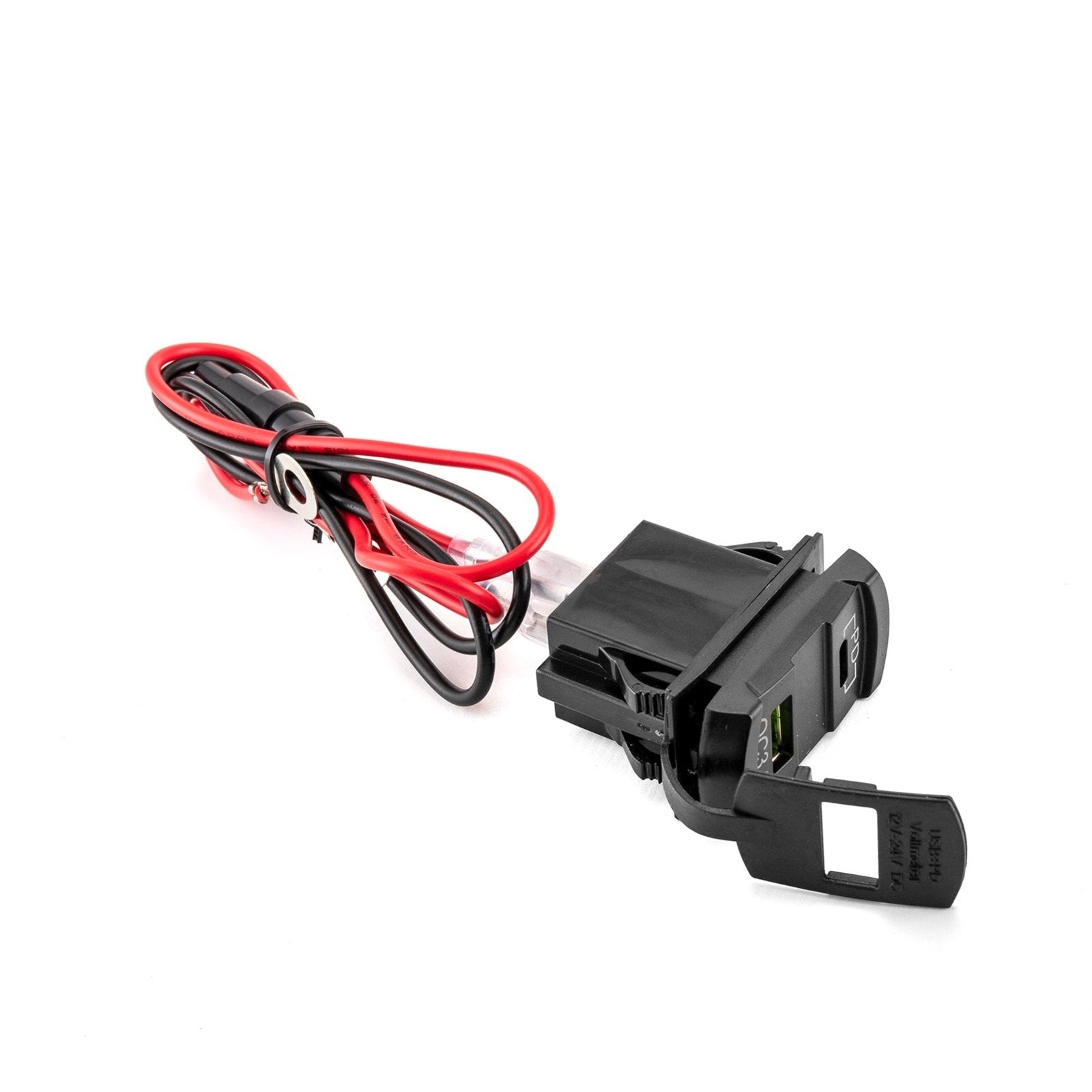 Off-road SUV ATV UTV SB Rocker Switch 12v Dual USB Charger/Outlet USB C w/ LED Voltmeter Display - Weisen