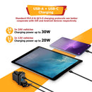 Off - road SUV ATV UTV SB Rocker Switch 12v Dual USB Charger/Outlet USB C w/ LED Voltmeter Display - WeiSen - 70204039