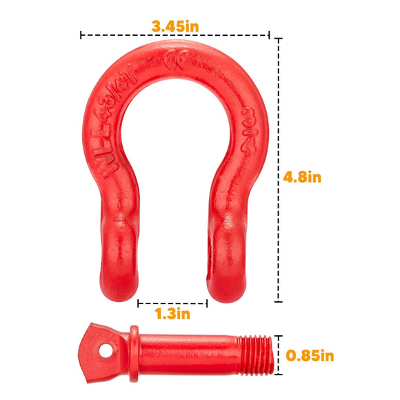 Off Road Truck Jeep Dodge Ram Universal Heavy Duty 3/4" Shackles D Ring Isolators Washer Kit - WeiSen - 70304014