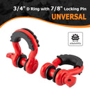 Off Road Truck Jeep Dodge Ram Universal Heavy Duty 3/4" Shackles D Ring Isolators Washer Kit - WeiSen - 70304014