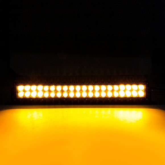 Off - Road Trucks SUV Jeep UTV 22" Dual Row Straight 120w LED Light Bar | White & Amber Light w/ Strobe Function - WeiSen - 70202017