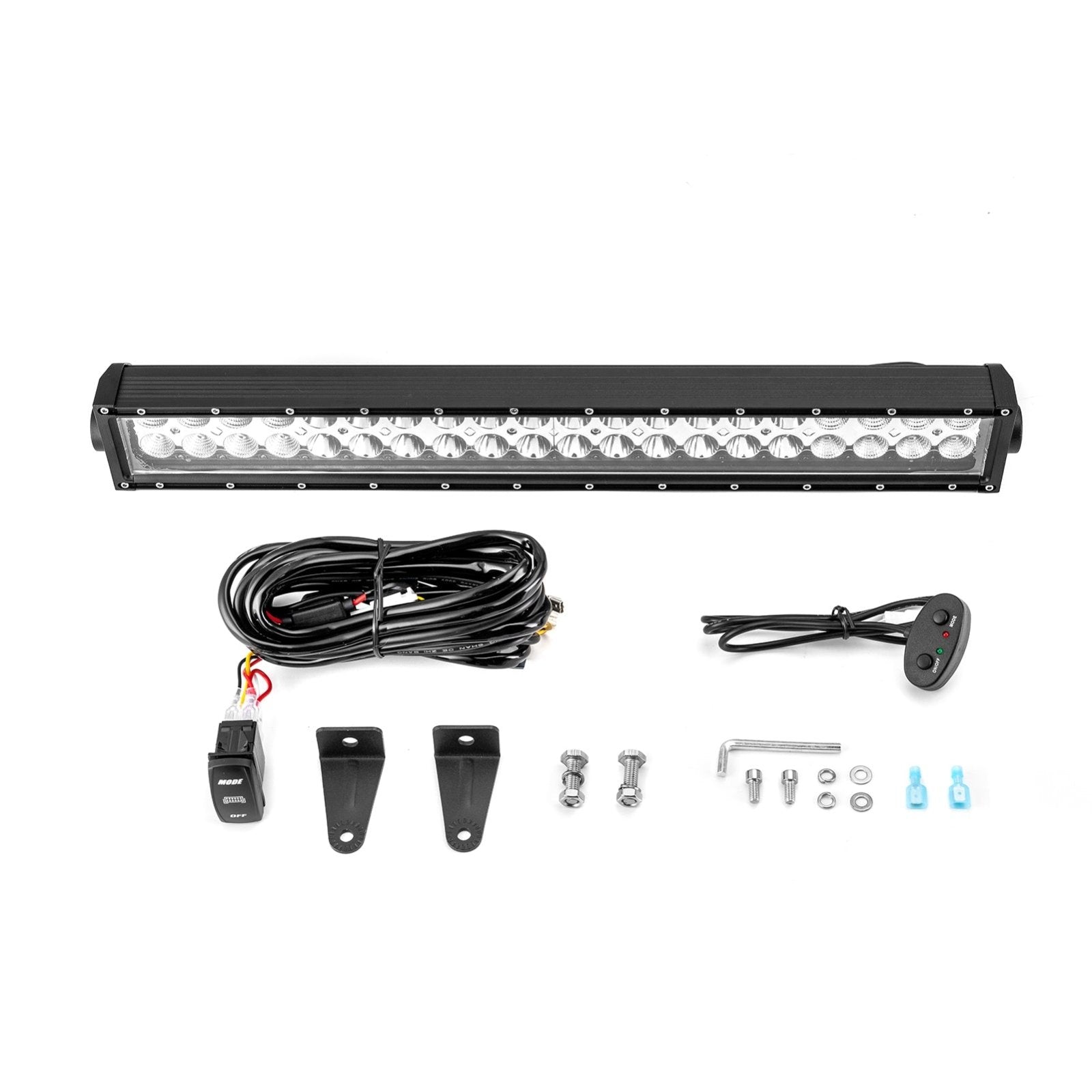 Off - Road Trucks SUV Jeep UTV 22" Dual Row Straight 120w LED Light Bar | White & Amber Light w/ Strobe Function - WeiSen - 70202017