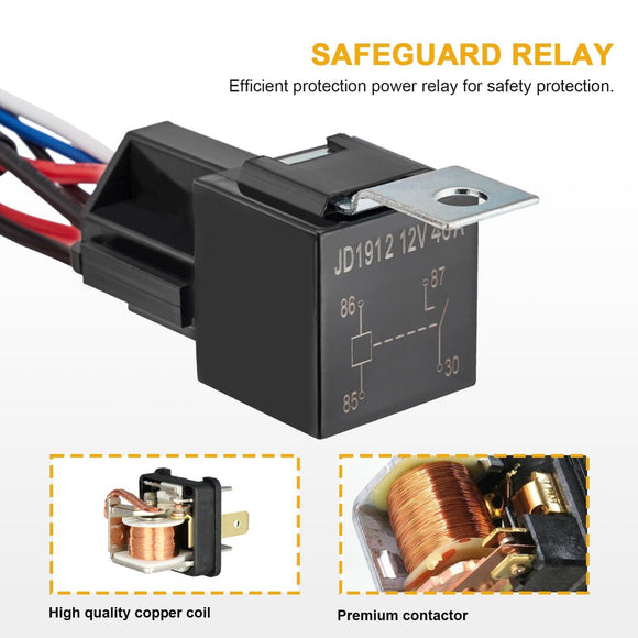 Off Road UTV ATV ARB Carling Universal 2 Lead LED Light Bar Wiring Harness - WeiSen - WI001 - A