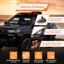 Toyota Honda Hyundai KIA Lexus Engineering Car 4PCS Universal Single Row 8LEDs Amber White Emergency Hazard Warning Strobe Lights Kit - WeiSen - 70207004