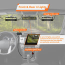 Toyota Honda Hyundai KIA Lexus Engineering Car 4PCS Universal Single Row 8LEDs Amber White Emergency Hazard Warning Strobe Lights Kit - WeiSen - 70207004