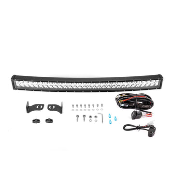 Pickup Truck SUV Jeep UTV ATV 180W 32" Dual Rows Curved Light Bar Amber Whit | Strobe Modes - WeiSen - 70202019