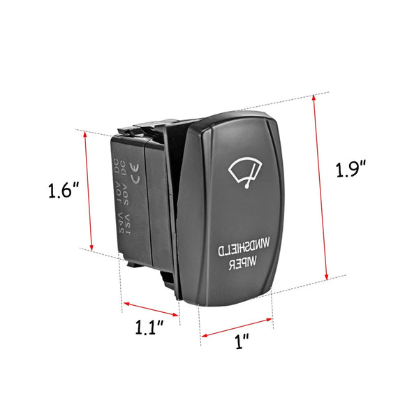 Polaris Can - Am Boat Marine Ship SUV UTV 20A 12V ON/OFF Windshield Wiper Rocker Switch - WeiSen - 70204032
