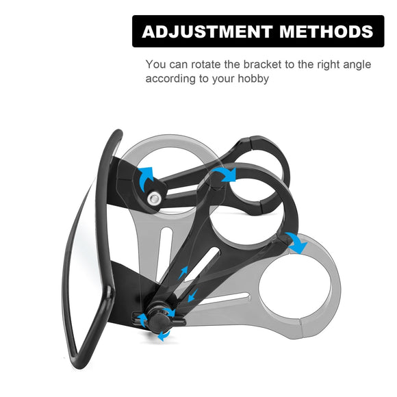 Polaris | Can Am | Honda Talon 2" Roll Bar 15" Rear Racing Wide View Center Mirrors - WeiSen - ZT035 - D