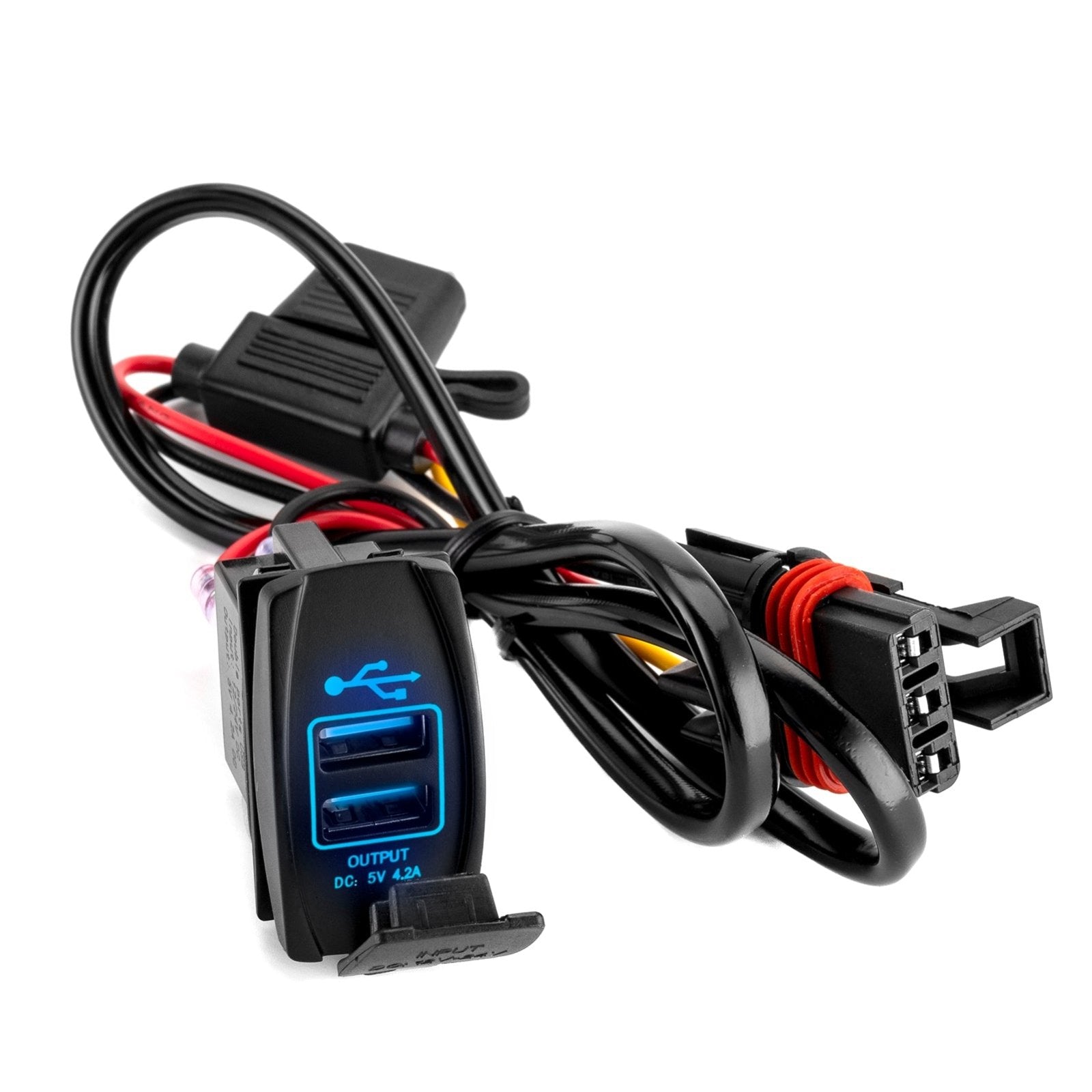 thumbnail image 2 of Dual USB Type-C & Voltmeter Rocker Switch Charger Kit W/ Pulse Plug For Polaris RZR Pro R / General / Ranger (2018-2023) 2 of 3
