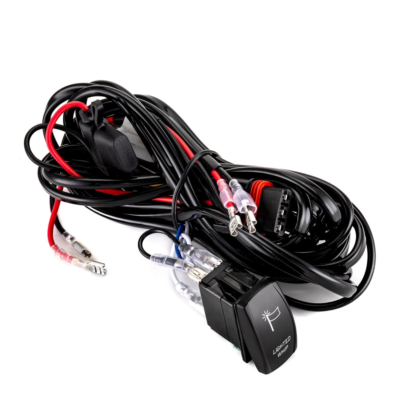 Polaris Lighted Whip ON/OFF Wiring Harness Kit W/ Pulse Power Bar