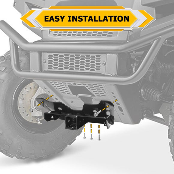 Polaris Ranger 500 570 800 UTV Steel Front Lower Receiver Hitch Plow Mount - WeiSen - 80107010