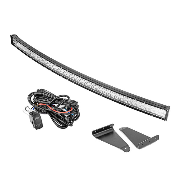 Polaris Ranger 570 900 1000 Fullsize Roof 50" Curved LED Light Bar + Mount Bracket Kit - WeiSen - ZT043 - L10 - W2