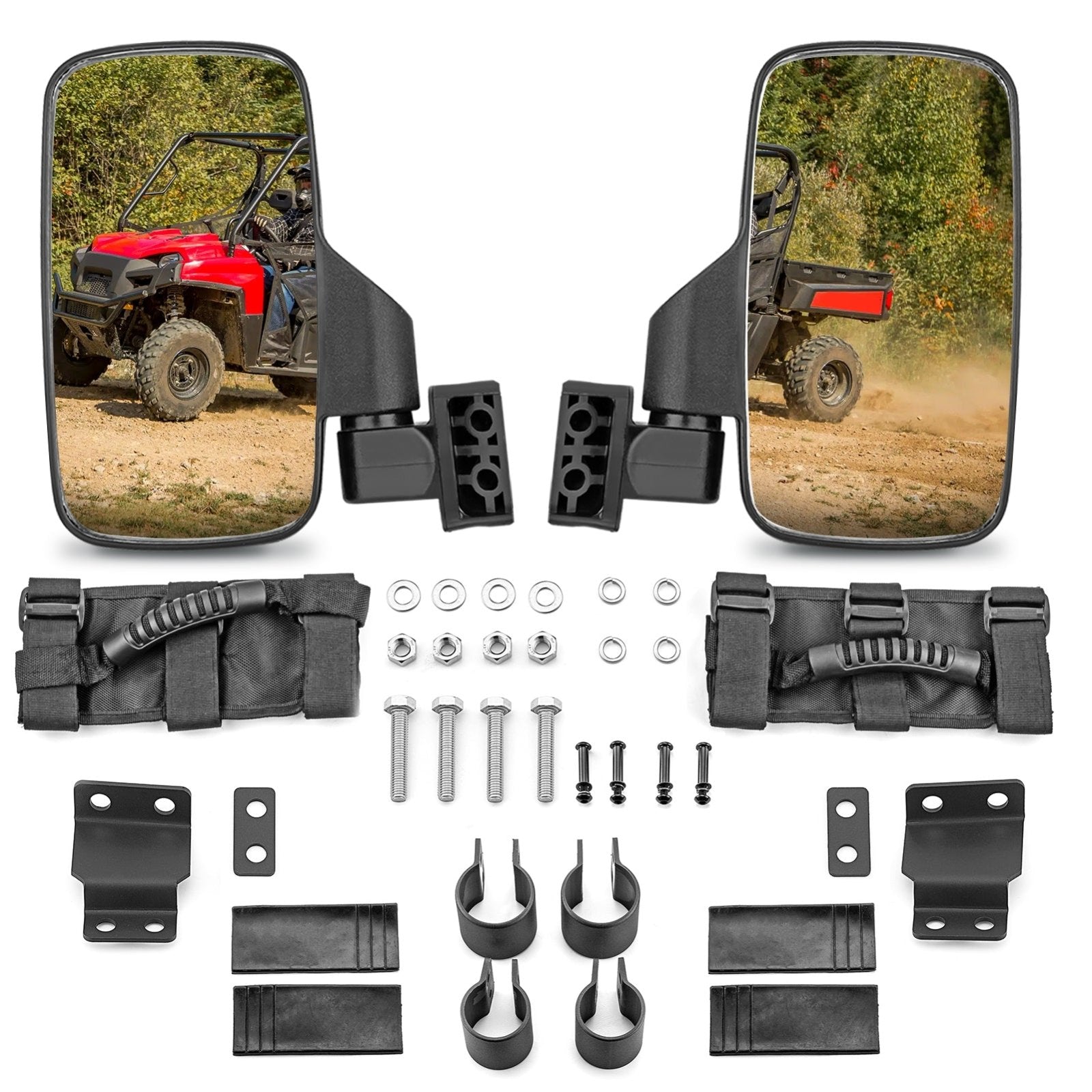 Polaris Ranger 570 900 Pro - fit Cage 1.75"/ 2" Side Rear View Mirrors + Grab Handles - WeiSen - ZT035 - I