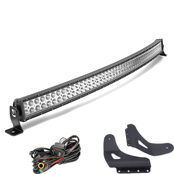 Polaris Ranger XP 900 / XP 1000 Crew Pro - Fit Cage 50" Curved LED Light Bar Kit - WeiSen - ZT177+LED010+WI002