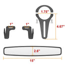 Polaris Ranger 900 XP 1000 Crew 15" Center Wide Rear View Mirror - WeiSen - 80301021