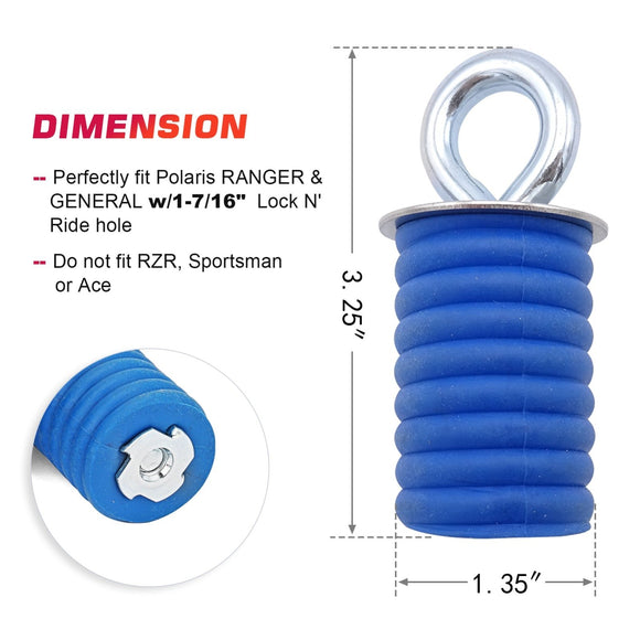 Polaris RANGER GENERAL 1000 Quick Plug Knob Tie Down Anchors Lock Ride Mount - WeiSen - ZT137 - A