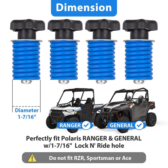 Polaris Ranger General 1000/900/500 XP Quick Lock Ride Knob Tie Down Anchors - WeiSen - ZT137 - B