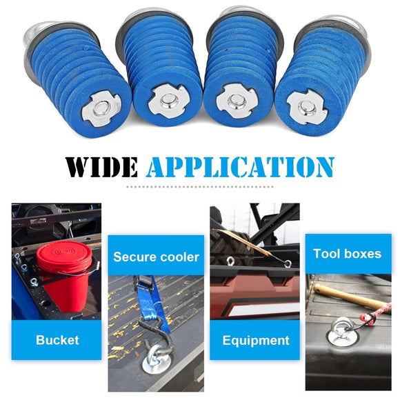 Polaris Ranger General 4 1000 Lock & Ride Knob Tie Down Anchors Kit - WeiSen - ZT137 - A