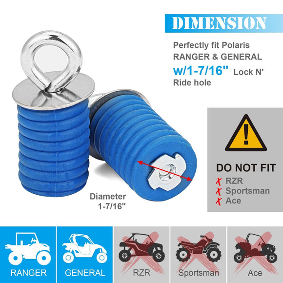 Polaris Ranger General 4 1000 Lock & Ride Knob Tie Down Anchors Kit - WeiSen - ZT137 - A