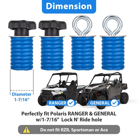 Polaris Ranger & General XP 1000 Lock & Ride UTV Tie Down Anchors Cargo Hook - WeiSen - ZT137 - C